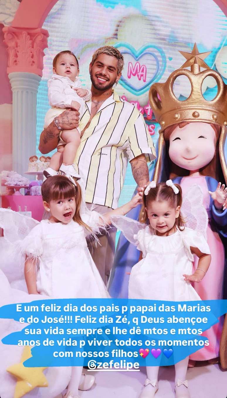 Virginia manda recado para Zé Felipe no Dia dos Pais - Reprodução/ Instagram