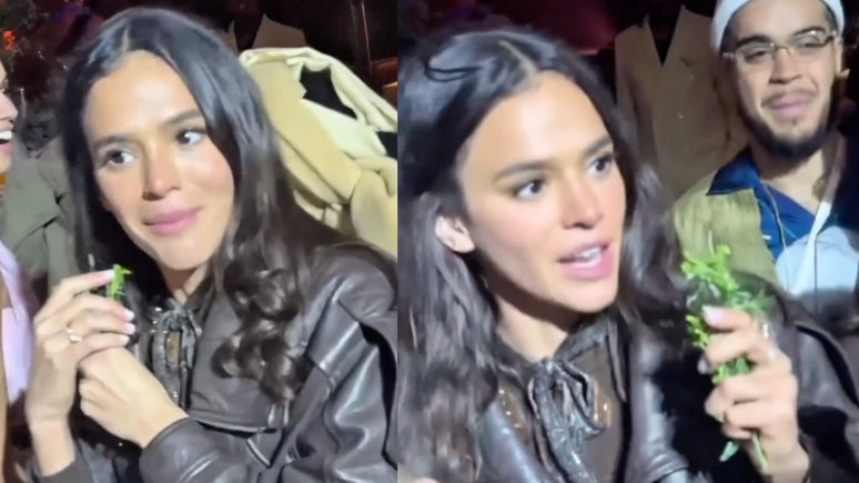 Bruna Marquezine disputa buquê em festa de Giovanna Ewbank