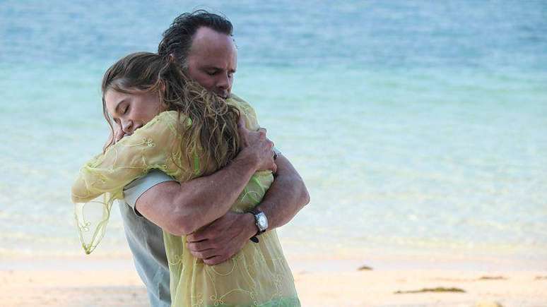 Walton Goggins e Sydney Sweeney, em cena de 'The White Lotus'