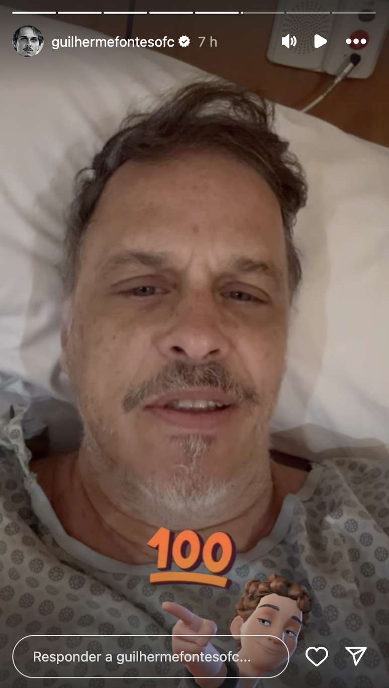 Guilherme Fontes passou por cirurgia no ouvido -