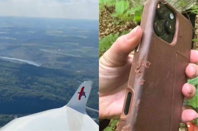 Celular despenca de avião a mais de 800 metros de altura e não quebra