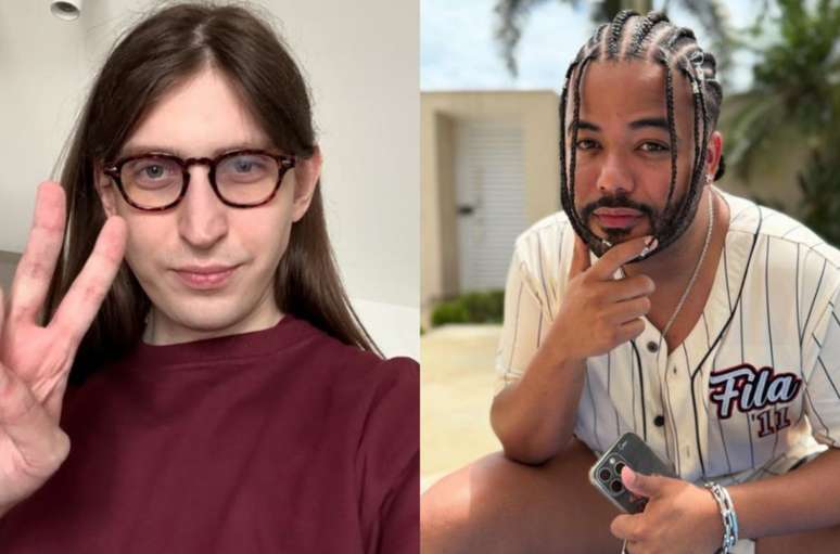 Felca (à esquerda) fez denúncia contra Hytalo Santos (à direita) por "adultização" infantil