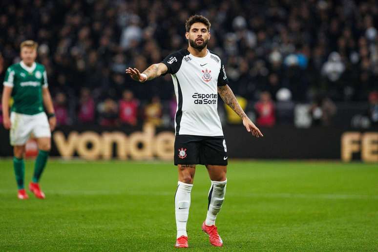 Yuri Alberto (Corinthians) durante jogo contra o Palmeiras, no dia 31.07.2025 