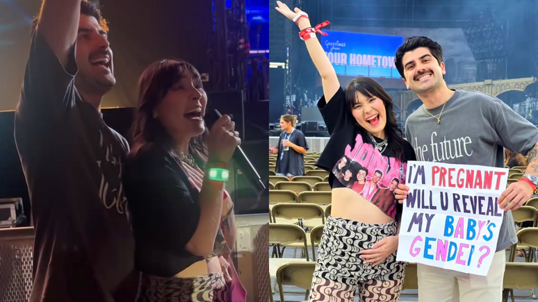 Brasileiros fazem 'chá revelação' em show dos Jonas Brothers após chamarem a atenção de Joe Jonas