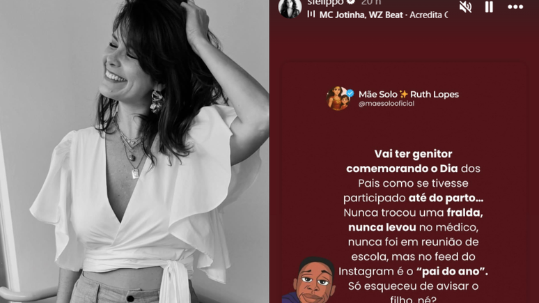 Samara Felippo alfineta 'pai de internet' em publica&ccedil;&atilde;o de Dia dos Pais