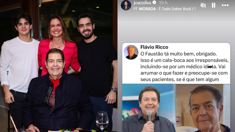 Filho de Faustão, João Silva compartilha publicação sobre o pai