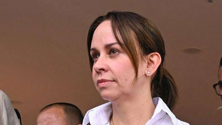 Mar&iacute;a Claudia Tarazona, esposa de Miguel Uribe e m&atilde;e do seu &uacute;nico filho, Alejandro