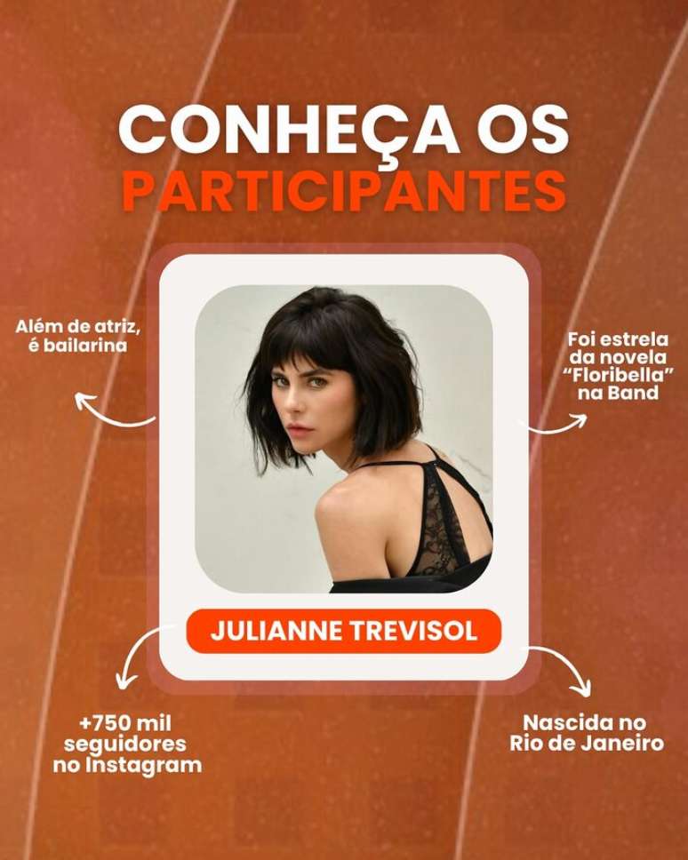 Julianne Trevisol estar&aacute; na disputa do reality da Band.