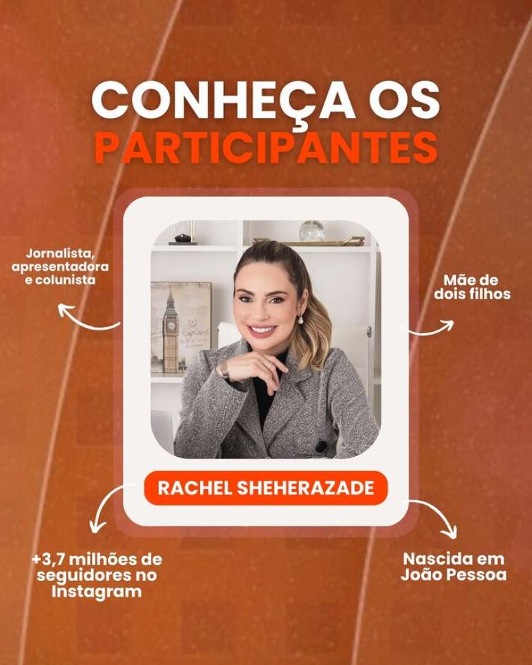 Rachel Sheherazade estar&aacute; na disputa do reality da Band.