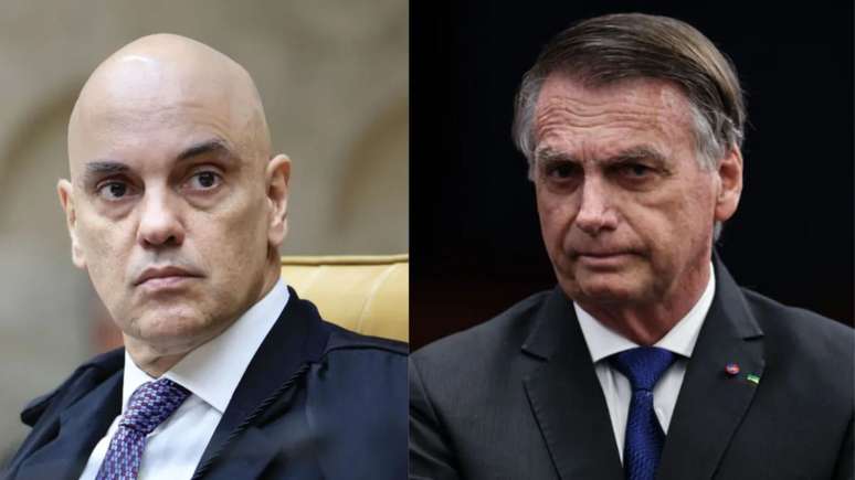 Alexandre de Moraes e Jair Bolsonaro