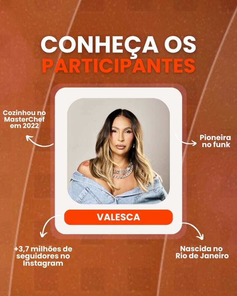Valesca Popozuda estar&aacute; na disputa do reality da Band.