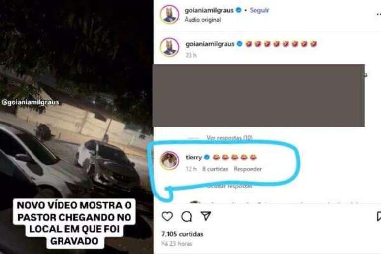 Tierry se manifesta e reage ap&oacute;s repercuss&atilde;o do v&iacute;deo do pastor Eduardo Costa de calcinha e peruca nas ruas de Goi&acirc;nia, em Goi&aacute;s - Reprodu&ccedil;&atilde;o/ Instagram