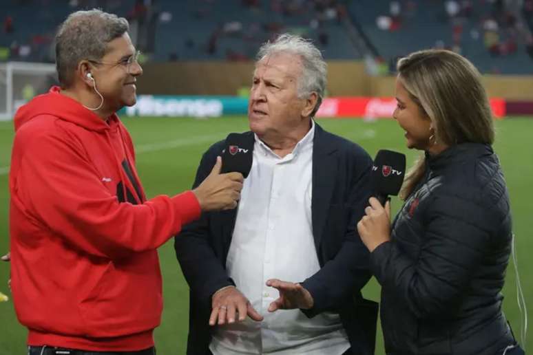 Zico ao lado de Daniela Boaventura e João Guilherme