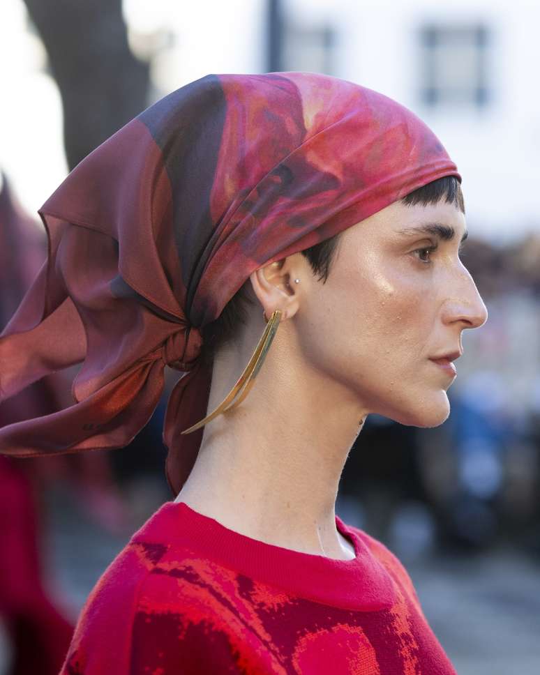 Daiane Conterato no desfile da Neriage 