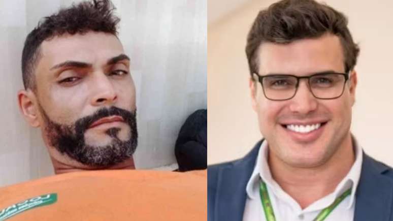 O gari Laudemir Fernandes, 44, e René da Silva Nogueira Júnior, principal suspeito pela morte do trabalhador