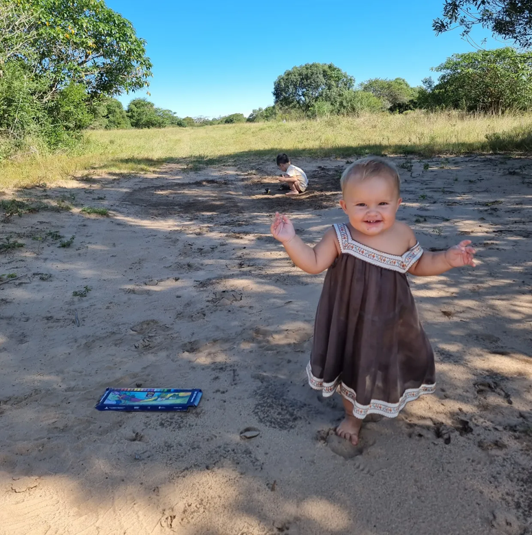 Kaia e Kayden momentos antes do ataque