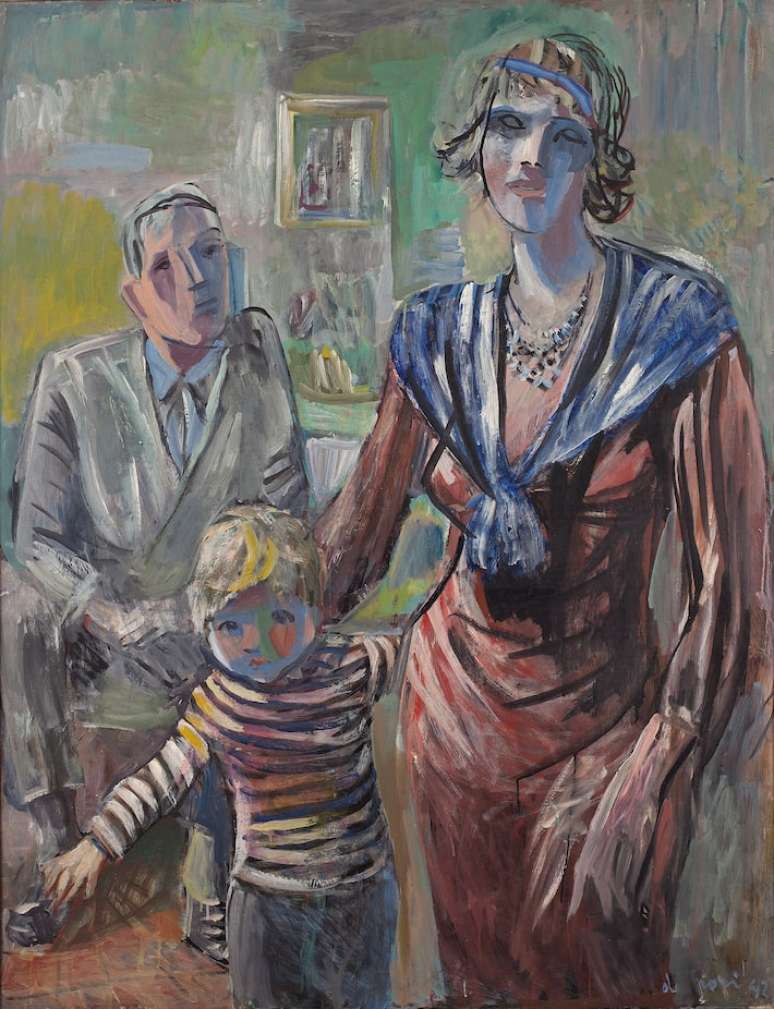 Familia, 1942, de Ernesto de Fiori. A obra faz parte da exposi&ccedil;&atilde;o 'De Fiori: Um artista no ex&iacute;lio'.