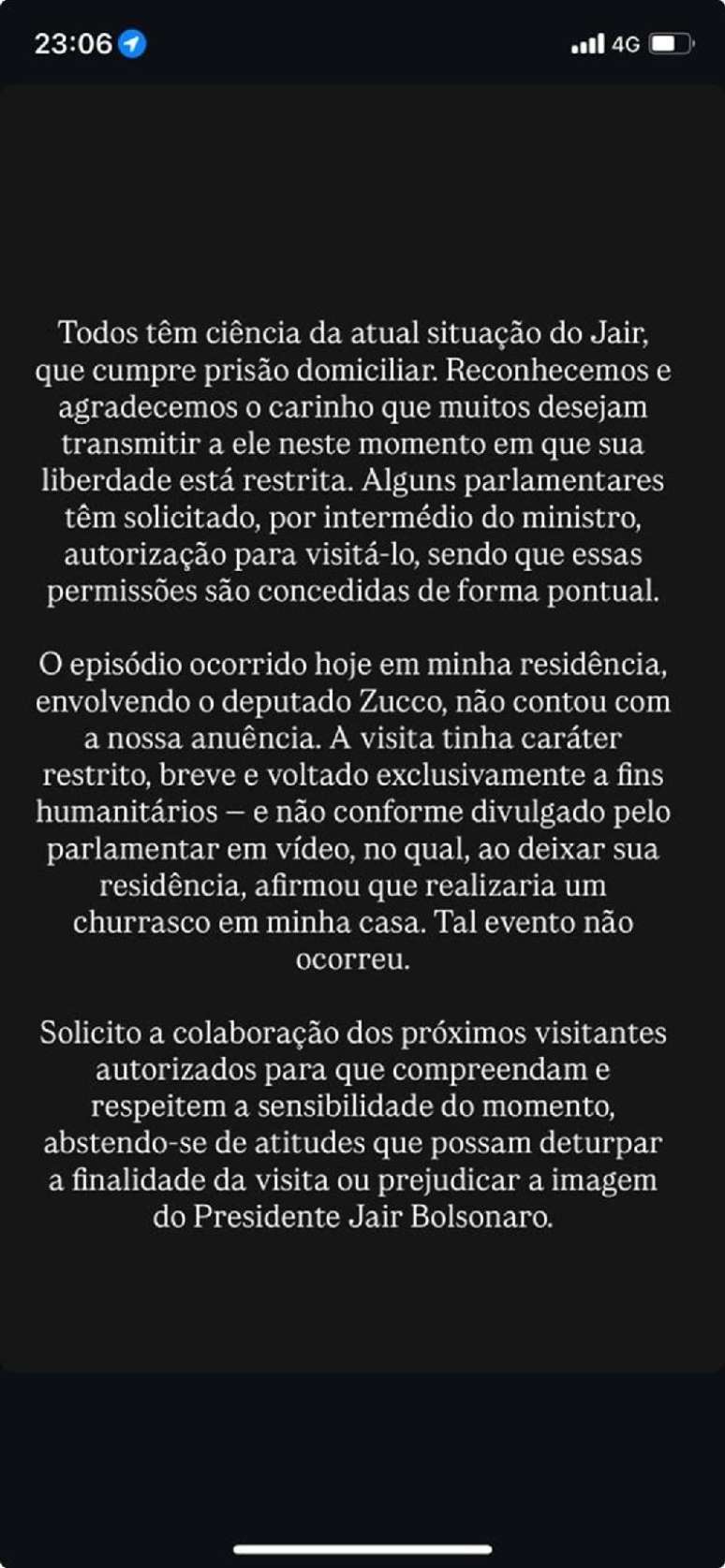 Michelle critica deputado que disse que faria churrasco na casa
