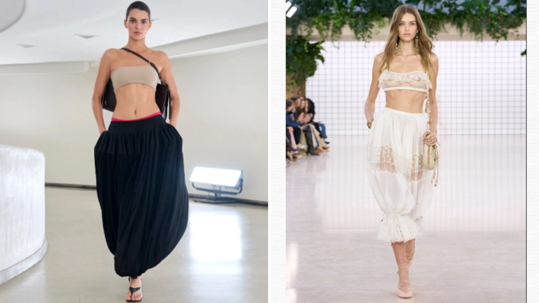 Desfiles das grifes Alaïa e Chloé (Fotos: Divulgação/Reprodução)