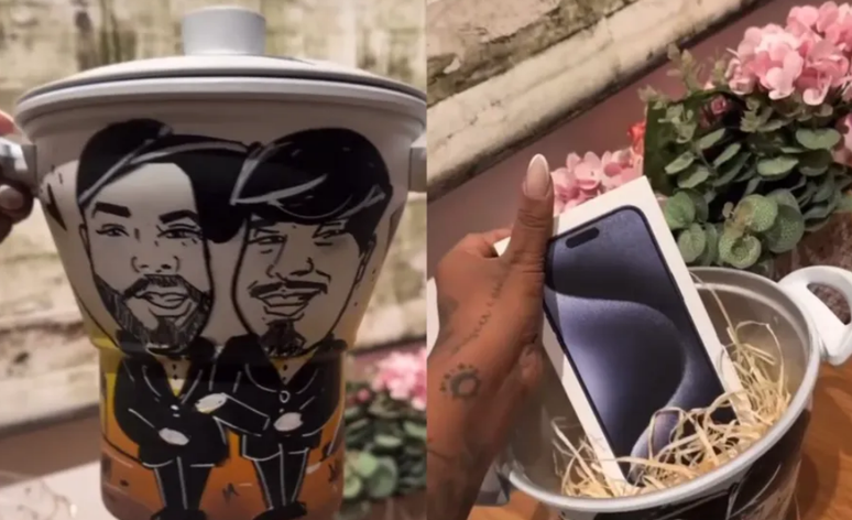 Camila Loures chegou a publicar os brindes do convite de casamento de Hytalo Santos