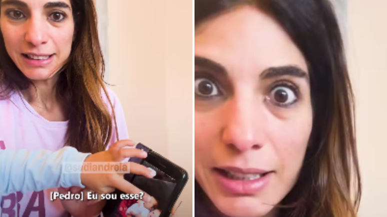 A jornalista Andréia Sadi foi surpreendida com uma série de perguntas inusitadas do filho de 4 anos, Pedro, sobre a gravidez dela, que foi gemelar. 