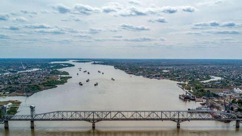 Parte do plano era enviar &aacute;gua para o sul por meio do Rio Volga
