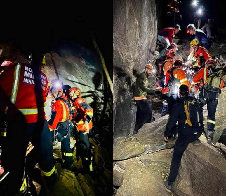 A operação de resgate foi complicada e demorou algumas horas