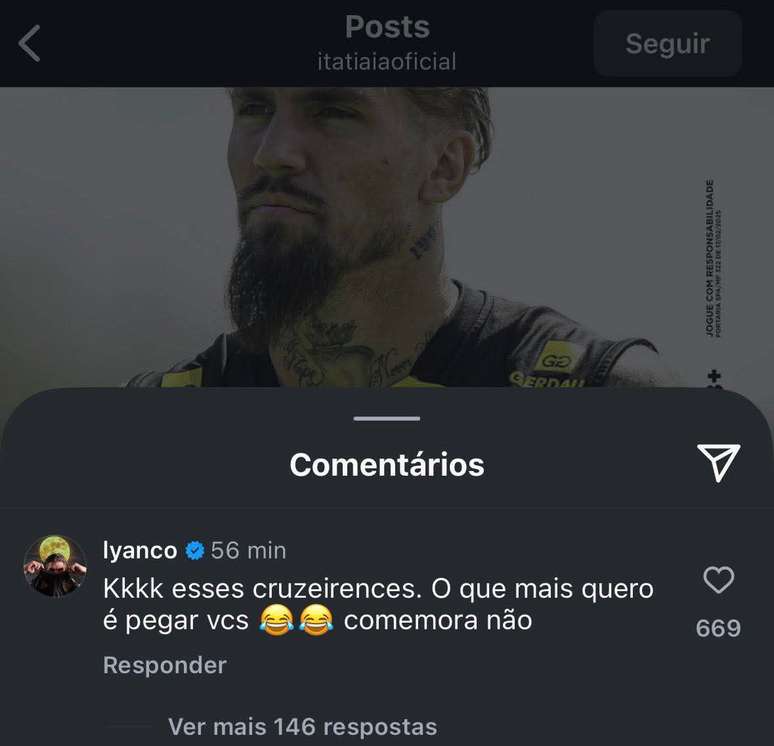 Capit&atilde;o do Galo responde provoca&ccedil;&otilde;es de torcedores do Cruzeiro &mdash;