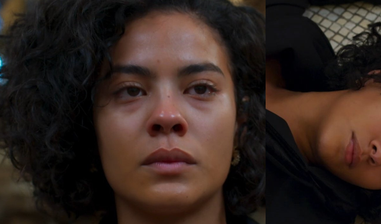 Grandona! Bella Campos é ACLAMADA em cena icônica de Maria de Fátima se jogando da escadaria em 'Vale Tudo': 'Arrepiei'.