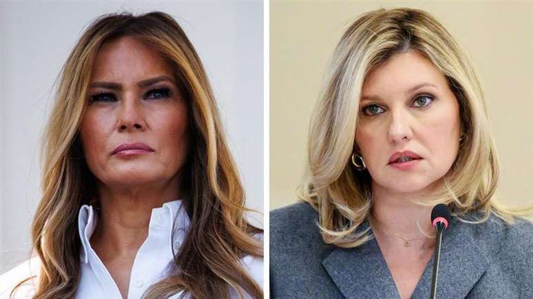 Olena Zelenska (dir.) escreveu uma carta de agradecimento para Melania Trump, pela sua intervenção em favor das crianças ucranianas junto a Vladimir Putin