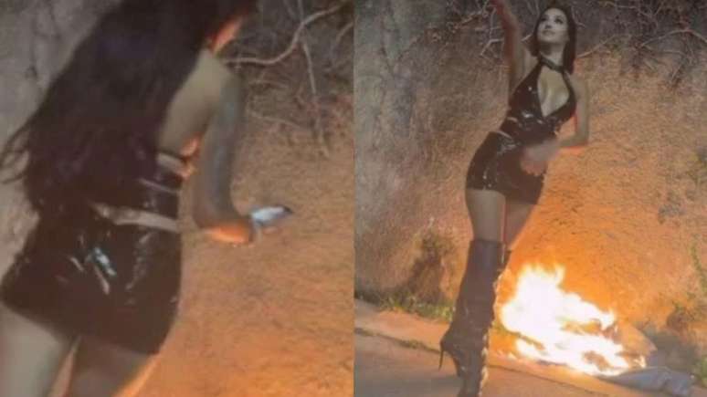 Bia Miranda surpasses the former cat Black and shoots in the funkeiro clothes