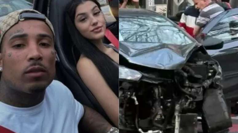 Strong images! Serious accident by Bia Miranda and the black cat leaves the car destroyed
