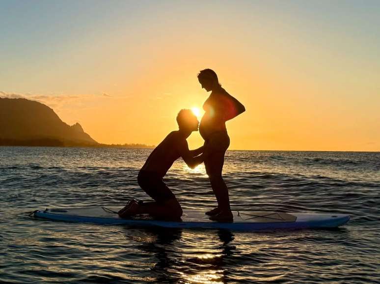 Tati Weston-Webb e o marido, Jesse Mendes