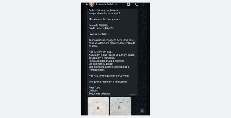 Esposa de delegado afastado por ass&eacute;dio tentou coagir fam&iacute;lia de v&iacute;tima com foto e mensagens &mdash;