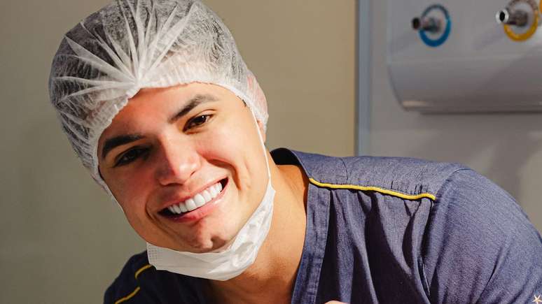 Cristiano Deyvid, genro de Tom Cavalcante, no parto de Antonella