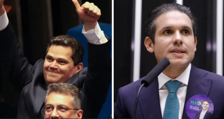 Davi Alcolumbre no Senado (esq.) e Hugo Motta na C&acirc;mara confirmaram seu favoritismo, venceram as elei&ccedil;&otilde;es nas duas casas e comando o Parlamento em momento delicado para o governo Lula
