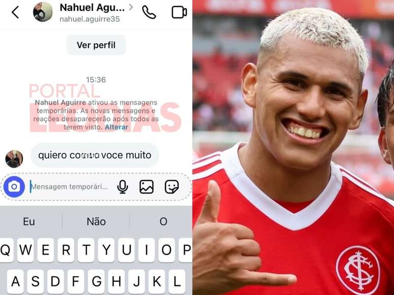 Mensagem encaminhada por Braian &agrave; amante nas redes sociais &ndash;