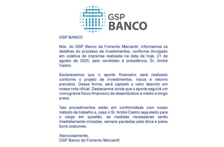 Carta inten&ccedil;&atilde;o do banco confirma as falas do candidato Andr&eacute; Castro &ndash;