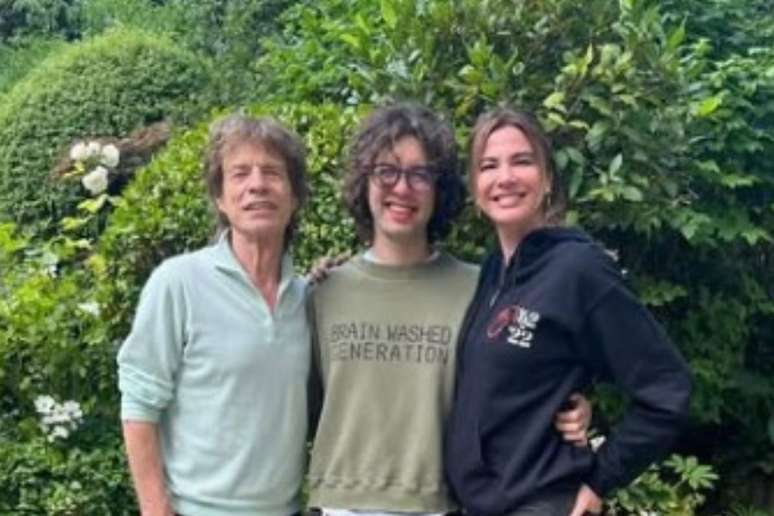 Mick Jagger, Lucas Jagger e Luciana Gimenez