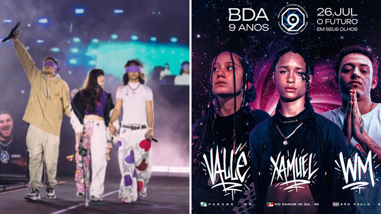     In a symbolic act in BDA, the rapper led WM and Xamuel, who were blindfolded