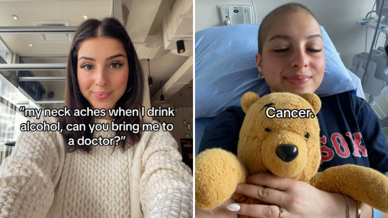 He discovered aggressive cancer after noticing that he felt neck pain when he took alcohol; understand