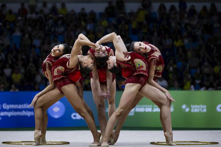 Equipe brasileira no Mundial de Ginástica Rítmica