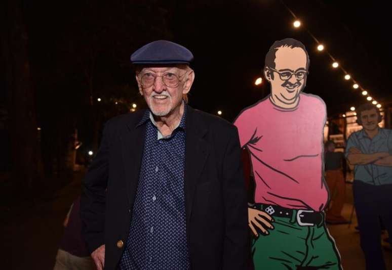 Jaguar na abertura da exposi&ccedil;&atilde;o 'O Pasquim: 50 Anos', no Sesc Ipiranga, em novembro de 2019.