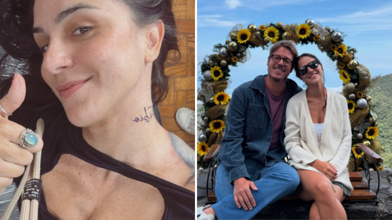 Namorada de Fábio Porchat nega ter tatuado nome do apresentador no pescoço: ‘Minha mãe acreditou’