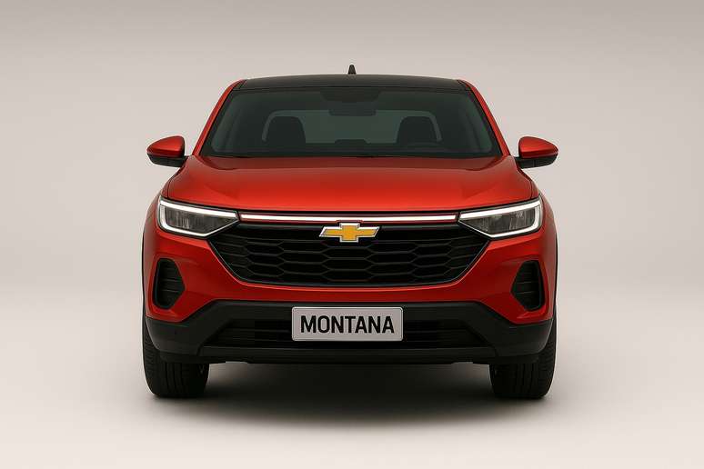 Renderização do Chevrolet Montana Hybrid 2028