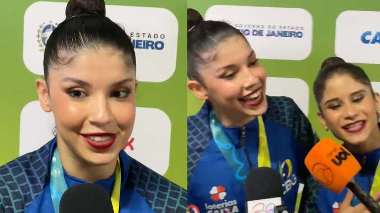 Atletas da seleção de ginástica rítmica