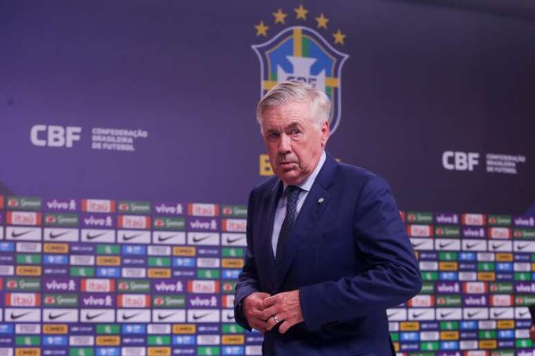 Ancelotti concedeu entrevista coletiva após anunciar lista com 25 jogadores que defenderão a seleção em setembro.