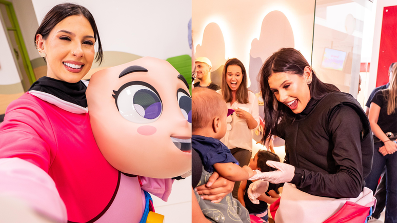 Ana Castela makes a surprise visit and a game room for the hospital for cancer