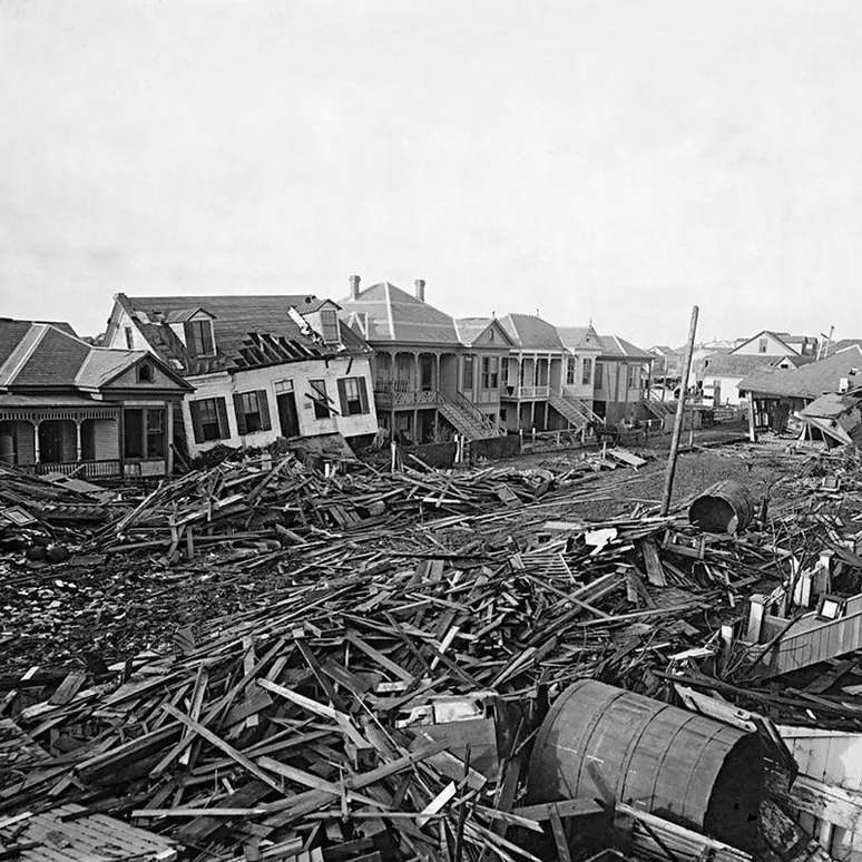 O furac&atilde;o de Galveston, em 1900, foi o mais mortal da hist&oacute;ria dos EUA
