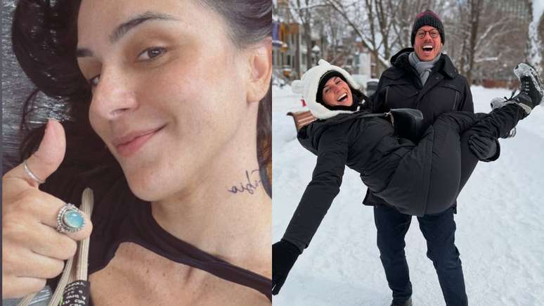 Namorada de Fábio Porchat faz tatuagem ousada em homenagem ao apresentador